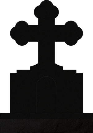 Orthodox Cross 22x8x34 Black