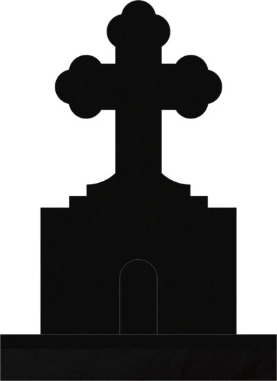 Orthodox Cross 34x10x58 Black